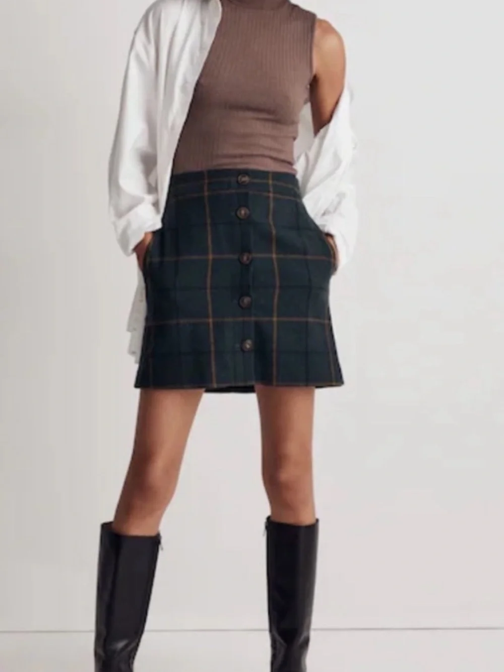 Madewell Tartan Plaid Wool Blend Mini Skirt - Picture 2 of 7